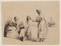 KG 03942
<br/>
Christus in het huis van Martha en Maria
<br/>
<em>Anoniem NL (19de eeuw)</em>